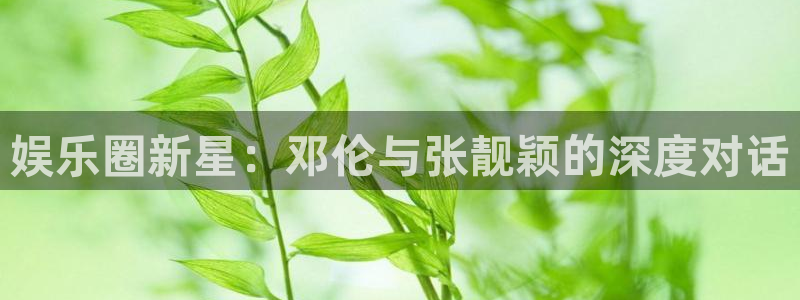 壹号平台注册链接官网下载：娱乐圈新星：邓伦与张靓颖的深度对话